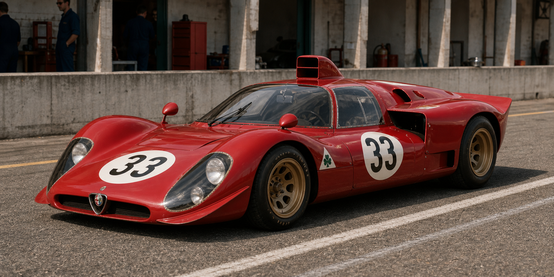 Alfa Romeo Tipo 33 -kilpaprototyypit – kuvitus